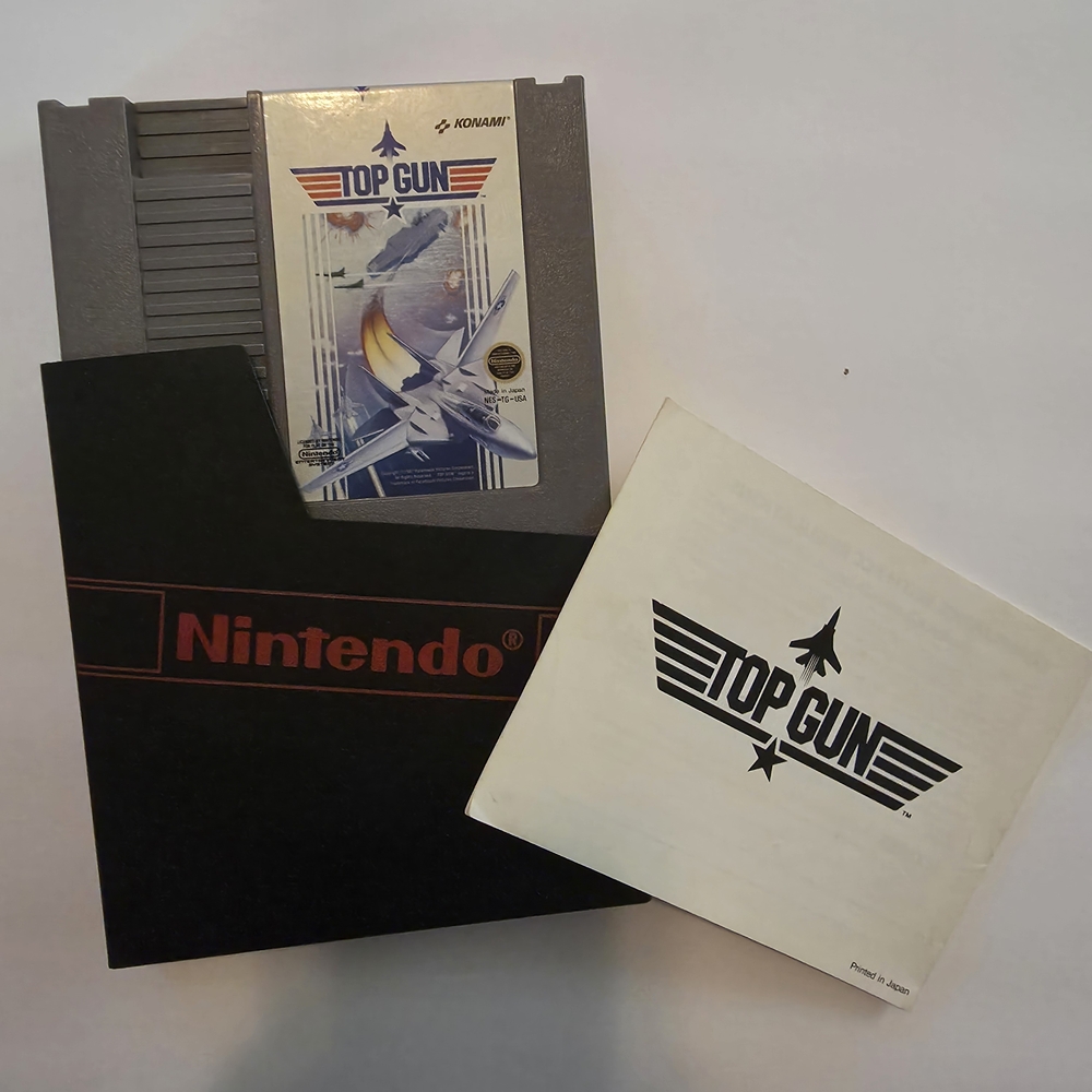 Nintendo Top Gun Game Cartridge  And Manual. One Owner